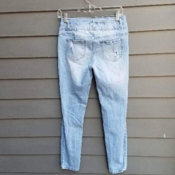 Blue Spice Distressed 3 Button Jeans size 7/8 - Picture 7 of 7